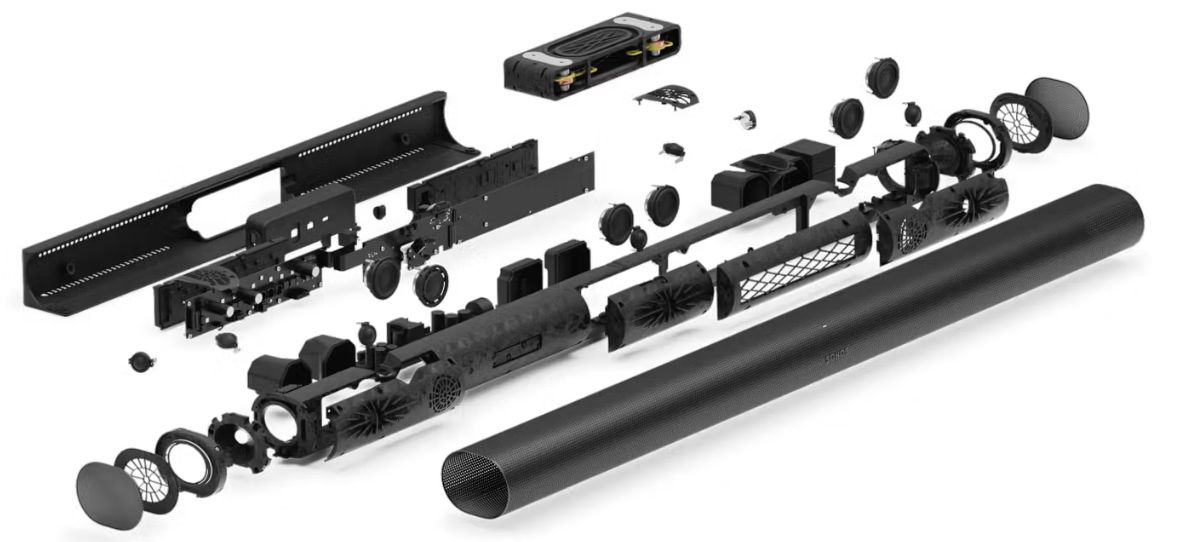 Sonos Arc Ultraのドライバー（スピーカーユニット）構成図