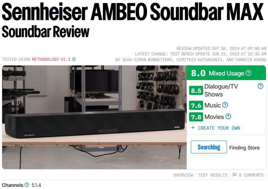 Sennheiser AMBEO Soundbar MAX Soundbar Review